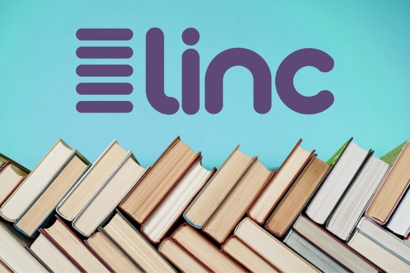 linc logo with books