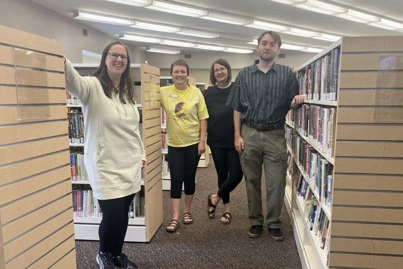Fonthill staff with new shelves