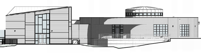 A proposed rendering showing the expansion from Victoria Avenue.