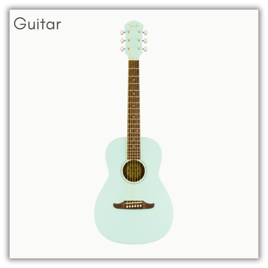 Acoustic Guitar. Holdable. Can be borrowed for two weeks. Cannot be delivered to other locations. AI generated image.