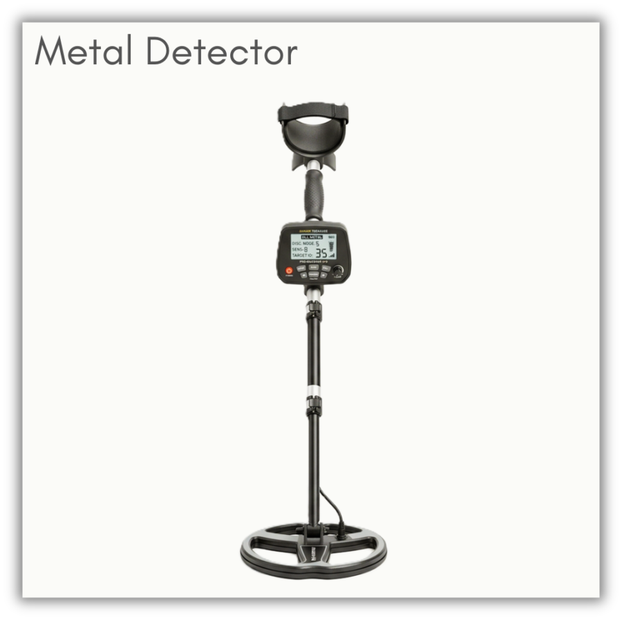 Metal Detector. Holdable. Can be borrowed for two weeks. Cannot be delivered to other locations. AI generated image.