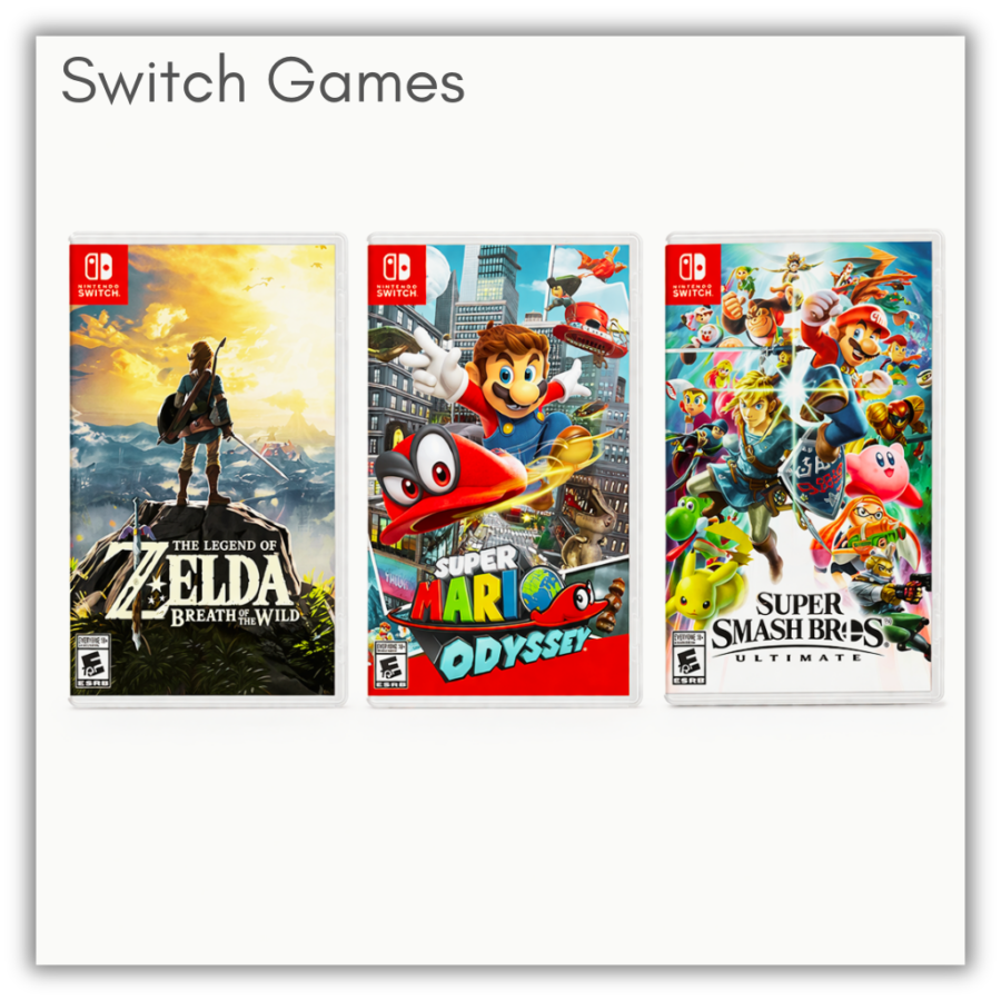 Nintendo Switch Games. Holdable. Can borrow for two weeks. Can be delivered to any library in LiNC.