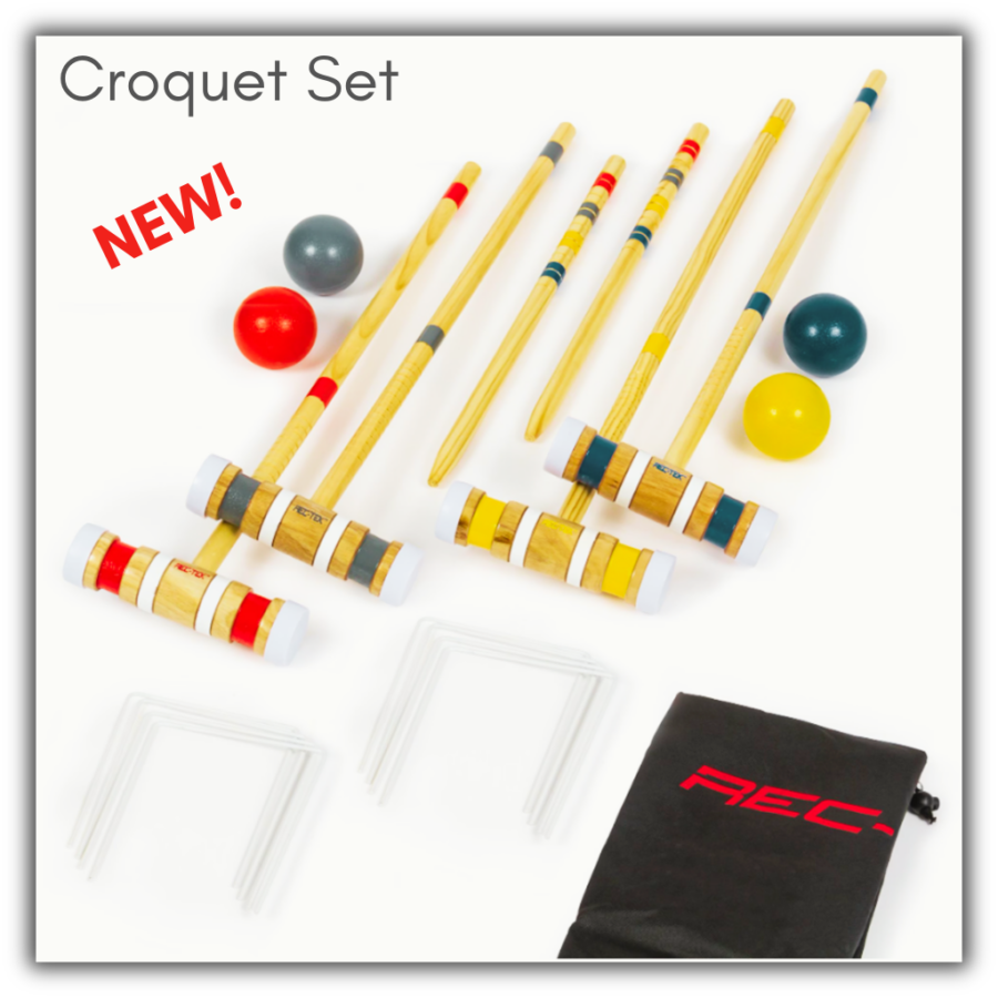 Croquet Set. Holdable. Can be borrowed for two weeks. Cannot be delivered to other locations. AI generated image.